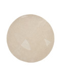 Beige uld Domm tæppe Ø 200 cm