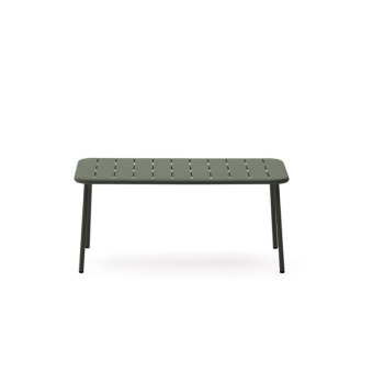 Zivia udendørs sofabord i grønt galvaniseret stål 90 x 50 cm