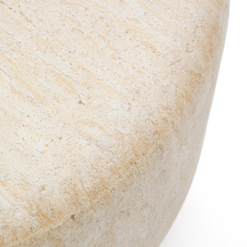 Drasi sofabord i beton med travertin-look, Ø 90 cm