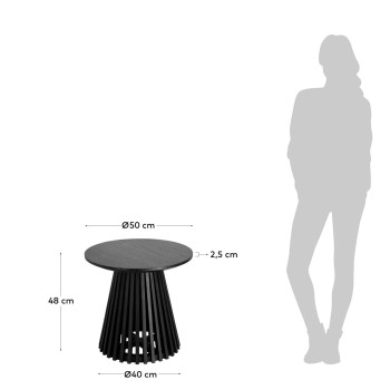 Jeanette sofabord Ø 50 cm sort