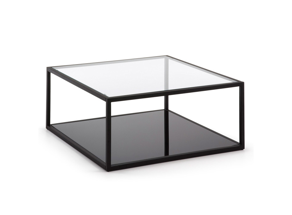 Blackhill 80 x 80 cm firkantet sofabord, sort