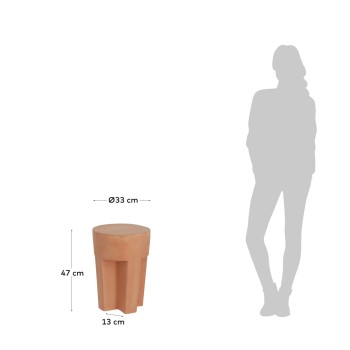 Vilena terracotta sofabord Ø 33 cm