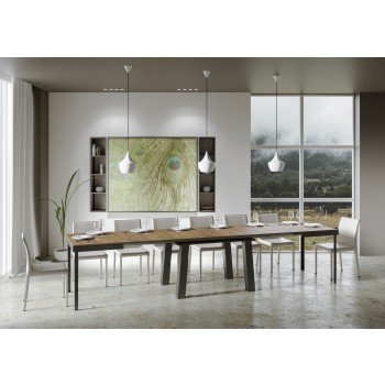 Bridge Evolution Bord - Udtræksbord 90x180/440 cm Bridge Evolution Hvid Ask Antracit Stel