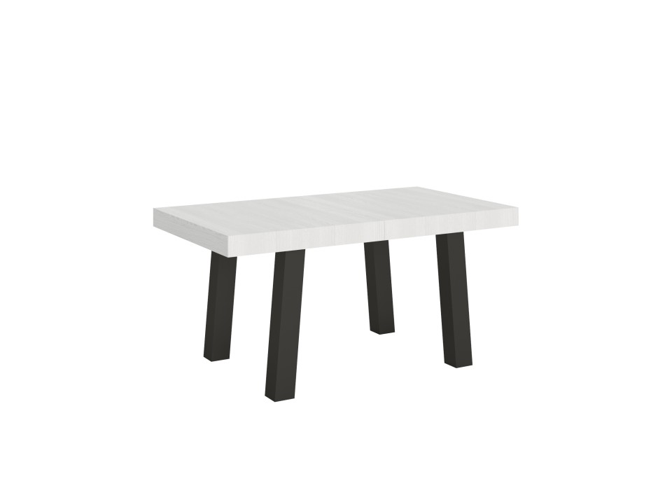 Bridge Table - Udtræksbord 90x160/264 cm Bridge Hvid Ask Antracit stel