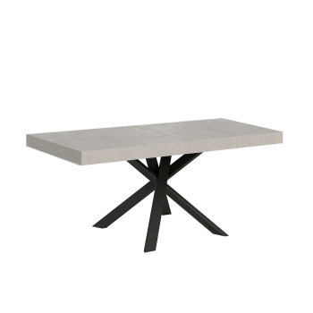 Clerk Premium bord med antracit ben D.90 - Udtræksbord 90x90/194 cm Clerk Premium bordplade i hvid ask - antracit ben