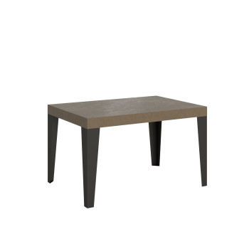 Flame bord med antracit ben D.80 - Udtræksbord 140/224x80cm Flame hvid ask med antracit ben