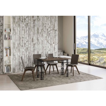 Ghibli dobbeltbord - 120x45/90 cm Ghibli dobbelt klapbord i naturlig eg med antracitgrå stel