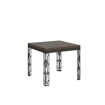 Ghibli Libra antracit bord - 90x90/180 cm Ghibli Libra klapbord i naturlig eg med antracit stel
