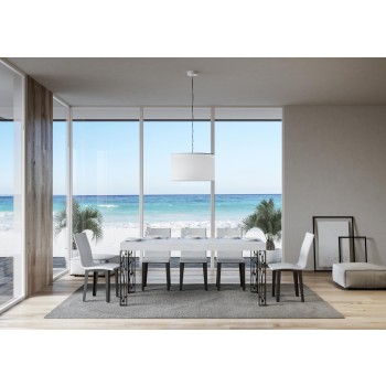 Ghibli Bord - Udtræksbord 90x160/264 cm Ghibli Hvid Ask Antracit Stel