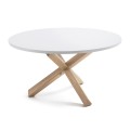Lotus bord Ø 135 cm lakeret hvid 