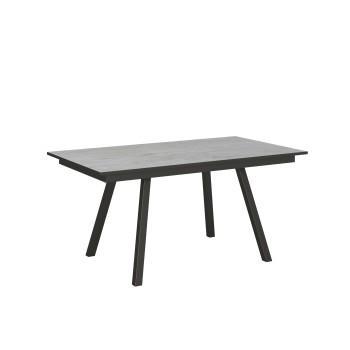 Mirhi Bord - Udtræksbord 90x160/220 cm Mirhi Hvid Ask Antracit Stel