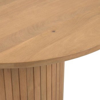 Licia rundt bord i massivt mangotræ med naturlig finish Ø 120 cm