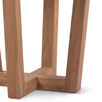 Nahla rundt bord i massivt akacietræ med en naturlig finish, Ø 90 cm.