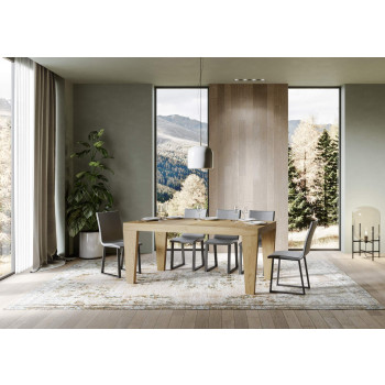 Spimbo Bord D.90 - Udtræksbord 160/264x90 cm Spimbo Hvid Ask