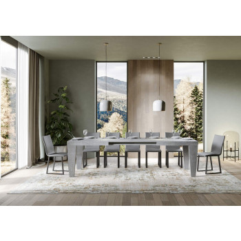 Spimbo Bord D.90 - Udtræksbord 160/264x90 cm Spimbo Hvid Ask