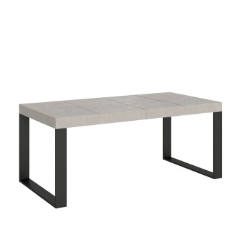 Tecno Premium bord D.90 - Udtræksbord 120/224x90 cm Tecno Premium hvid ask med antracit ben
