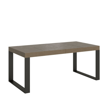Tecno Premium bord D.90 - Udtræksbord 120/224x90 cm Tecno Premium hvid ask med antracit ben