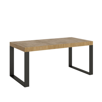 Tecno Premium bord D.90 - Udtræksbord 180/440x90 cm Tecno Premium hvid ask med antracit ben
