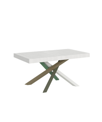 Volantis Color 4/A Bord P.90 - Udtræksbord 160/264x90 cm Volantis hvid ask flerfarvede ben 4/A