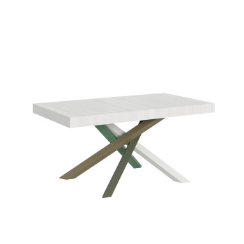 Volantis Color 4/A Bord P.90 - Udtræksbord 160/264x90 cm Volantis hvid ask flerfarvede ben 4/A