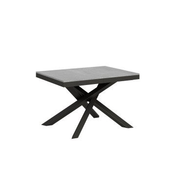 Volantis Evolution bord med antracit ben og stel D.90 - Udtræksbord 120/380x90 cm Volantis Evolution hvid ask med antracit stel og ben