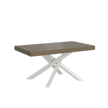 Volantis bord med hvide ben D.90 - Udtræksbord 160/264x90 cm Volantis hvid ask med hvide ben