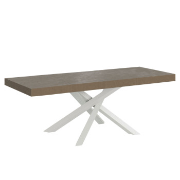 Volantis Premium bord med hvide ben D.90 - Udtræksbord 160/264x90 cm Volantis Premium hvid ask med hvide ben