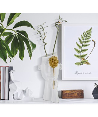 ANSIGTSVAS MED BLOMST