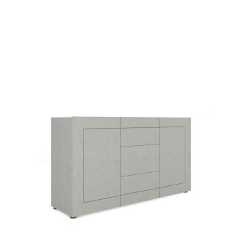 - Μπουφές 2 θυρών/3 συρταριών 150x40x83,5 cm Elios γυαλιστερό λευκό