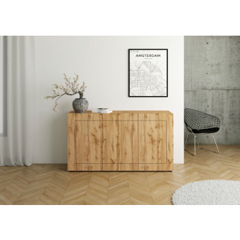  - Μπουφές 3 θυρών 150x40x83,5 cm Elios φυσική δρυς