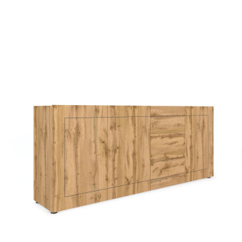  - Μπουφές 3 θυρών/3 συρταριών 200x40x83,5 cm Elios γυαλιστερό λευκό