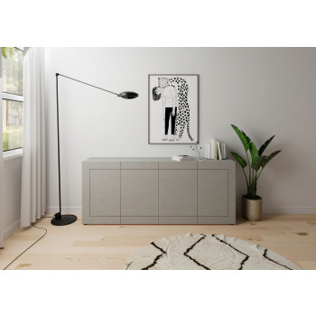  - Μπουφές 4 θυρών 200x40x83,5 cm Elios γυαλιστερό λευκό
