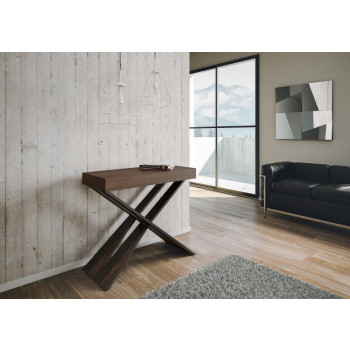 Επεκτεινόμενο τραπέζι κονσόλας 90x40/190 εκ. Diago Small ανθρακί σκελετός