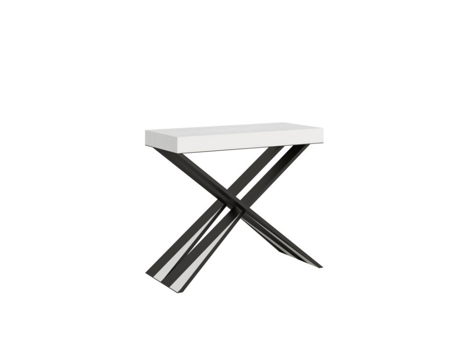 Επεκτεινόμενο τραπέζι κονσόλας 90x40/196 cm Diago Small Premium με ανθρακί πλαίσιο