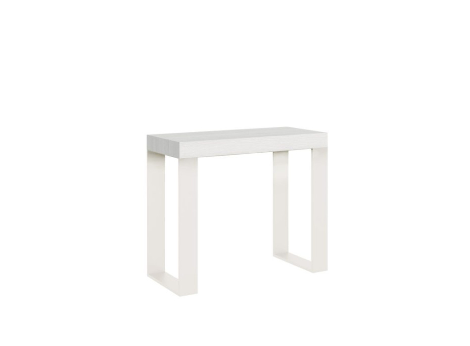 Επεκτεινόμενο τραπέζι κονσόλας 90x40/300 cm Tecno λευκό σκελετό