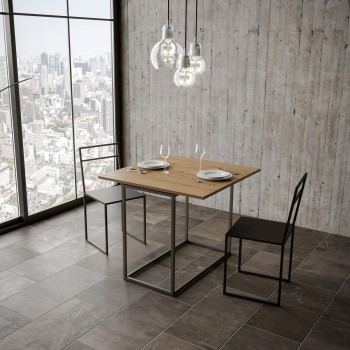 Τραπέζι κονσόλας Nordica Libra με ανθρακί πλαίσιο - 90x45/90 cm Τραπέζι κονσόλας Nordica Libra με ανθρακί πλαίσιο