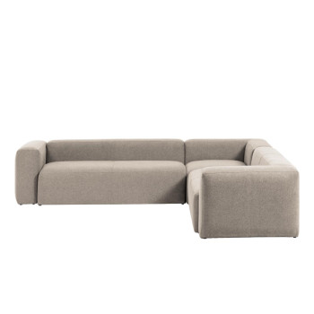 Γωνιακός καναπές Blok 6 θέσεων σε ροζ σενίλ, 320 x 320 cm, FSC Mix Credit