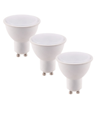 ΚΙΤ 3 ΤΕΜΑΧΙΩΝ ΛΑΜΠΤΗΡΑ LED GU10 6W 490LM 4000K 100° 50X57mm 15000h CRI80