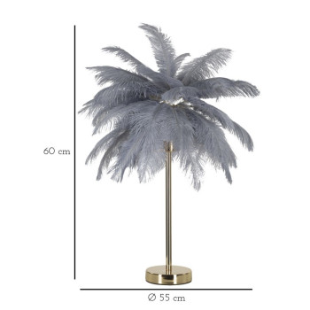 ΕΠΙΤΡΑΠΕΖΙΟ ΦΩΤΙΣΤΙΚΟ PALM, ΓΚΡΙ