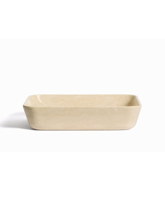 Νιπτήρας πάγκου Darnen μπεζ από μάρμαρο 55 x 35 εκ.