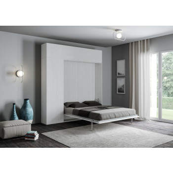 Mod.Kentaro 1,5 queen size κρεβάτι 120 - Kentaro 1,5 queen size πτυσσόμενο κρεβάτι 120 με λευκά έπιπλα σε χρώμα μελιάς