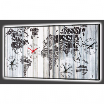 Φωτεινό Παγκόσμιο Ρολόι GL3534 PINTDECOR