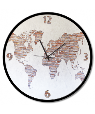 Ρολόι τοίχου WORLD ON THE WALL GTO6602 PINTDECOR