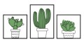 ΣΕΤ ΠΑΝΕΛ ΤΟΙΧΟΥ CACTUS 3 ΤΕΜΑΧΙΑ 33X1,3X46,5-33X1,3X33