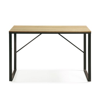 Ορθογώνιο γραφείο Talbot 120 x 60 εκ. μαύρο 120 x 60 εκ. με επιφάνεια από MDF και ga