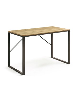 Ορθογώνιο γραφείο Talbot 120 x 60 εκ. μαύρο 120 x 60 εκ. με επιφάνεια από MDF και ga