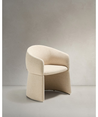 Πολυθρόνα Bosca σε μπεζ σενίλ