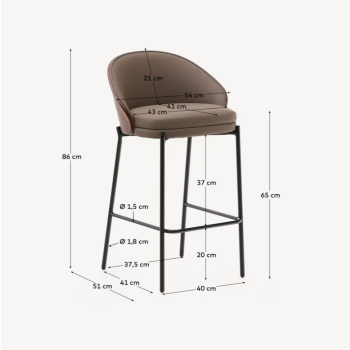 Σκαμπό Eamy ύψους 65 cm ΤΟ ΣΧΗΜΑ
