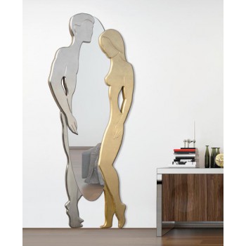 ΚΑΘΡΕΦΤΗΣ ADAM AND EVE ΑΣΗΜΙ ΚΑΙ ΧΡΥΣΟΣ P4652 PINTDECOR