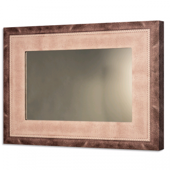 ΣΚΟΥΡΟΣ ΔΕΡΜΑΤΙΝΟΣ Καθρέφτης GS4286 PINTDECOR